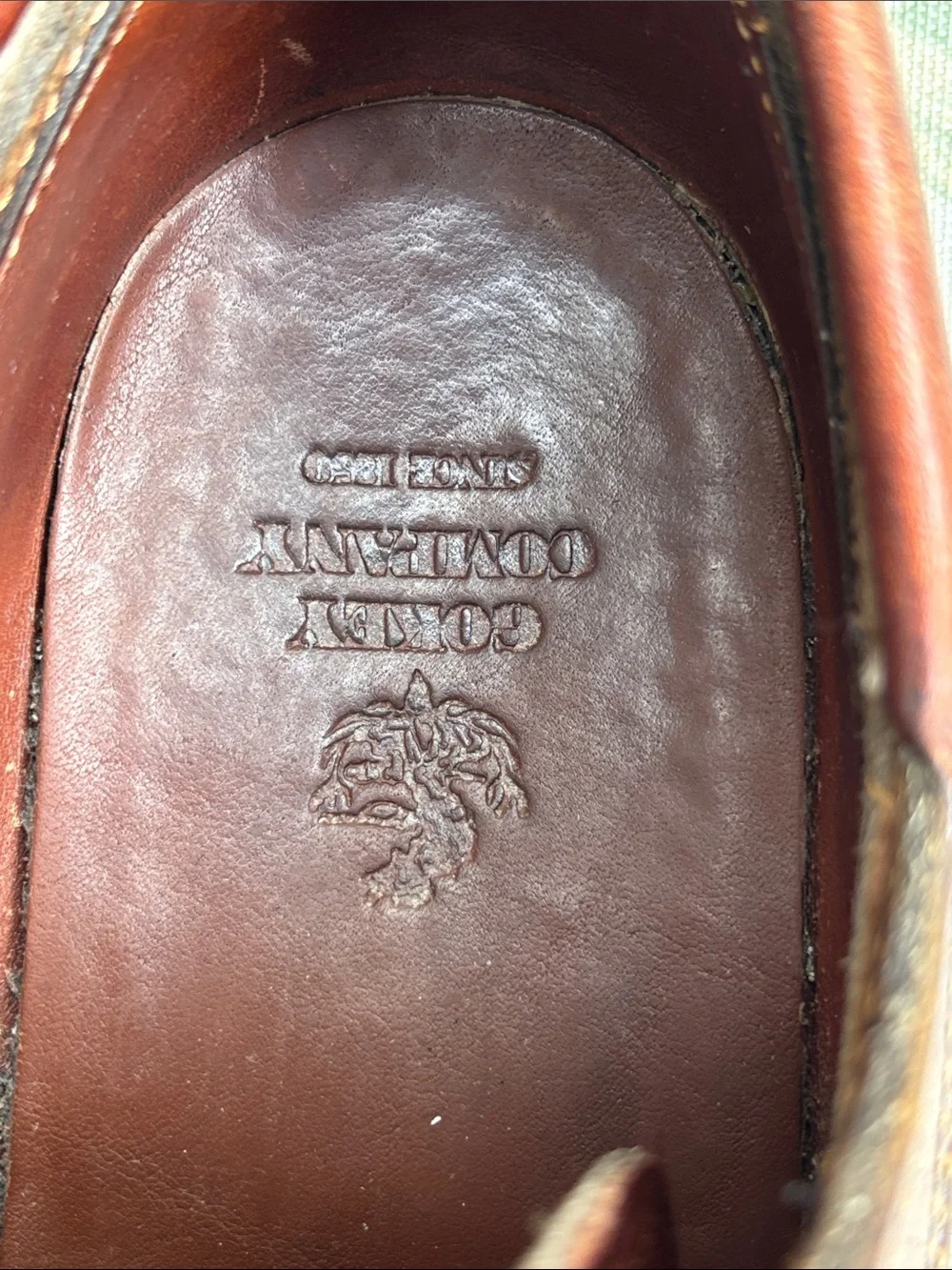Orvis Gokey Vintage Brown Bison Leather Lace Up Moc-Toe Vibram Sole Sz 8.5E
